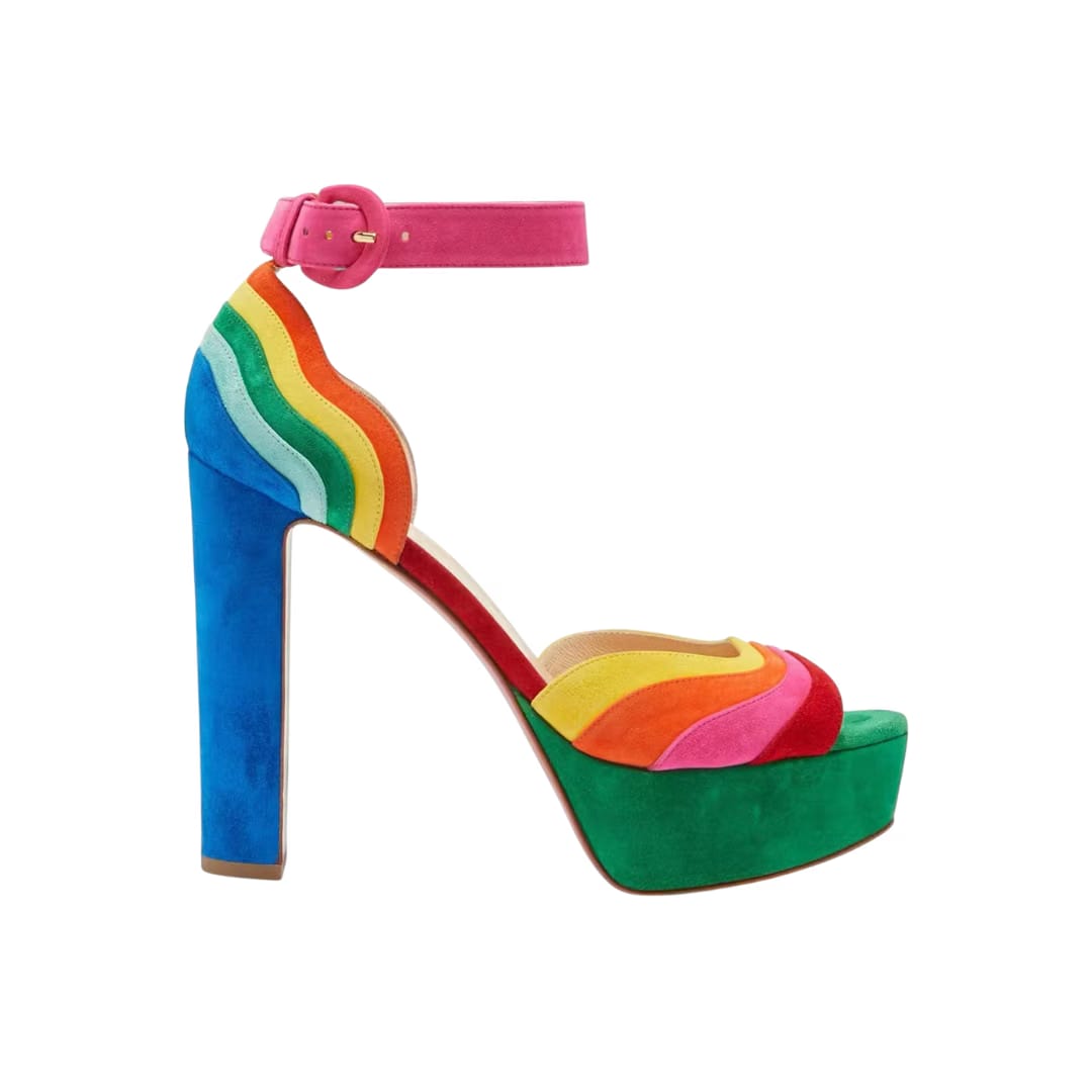 Christian Louboutin Degratissimo Alta 130 VV/Suede Sandal Heels Multi (Women's)
