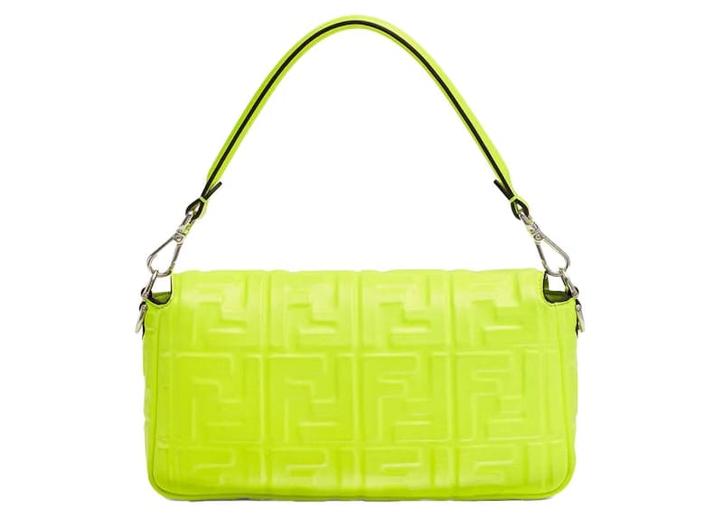 Fendi by Marc Jacobs Baguette Neon Yellow Nappa Leather Bag