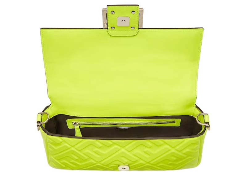 Fendi by Marc Jacobs Baguette Neon Yellow Nappa Leather Bag