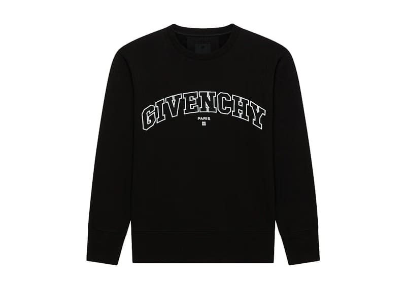 Givenchy College Slim Fit Crewneck Sweatshirt Black