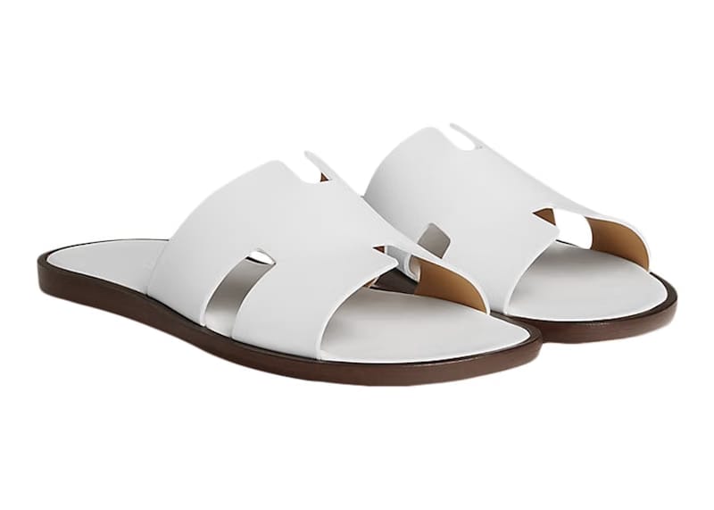 Hermes Izmir Sandal Noir Smooth Calfskin Leather