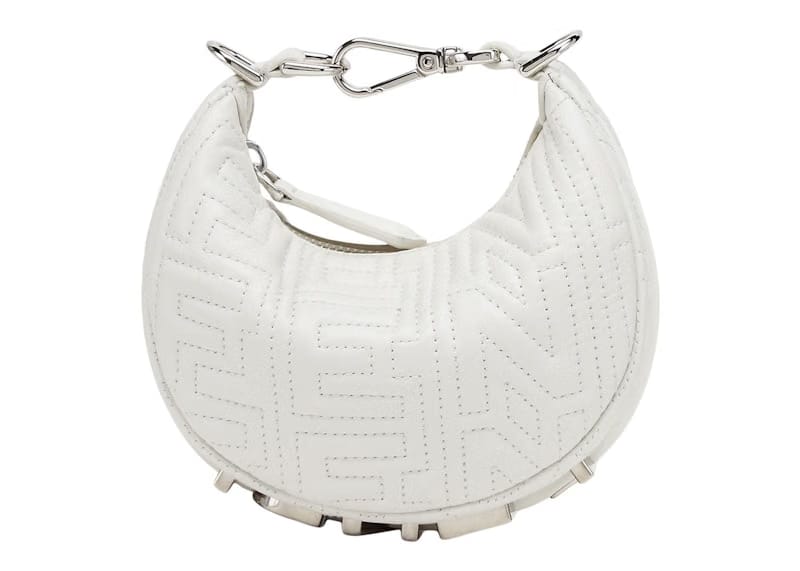 Fendi by Marc Jacobs Nano Fendigraphy White Nappa Leather Charm