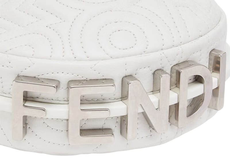Fendi by Marc Jacobs Nano Fendigraphy White Nappa Leather Charm
