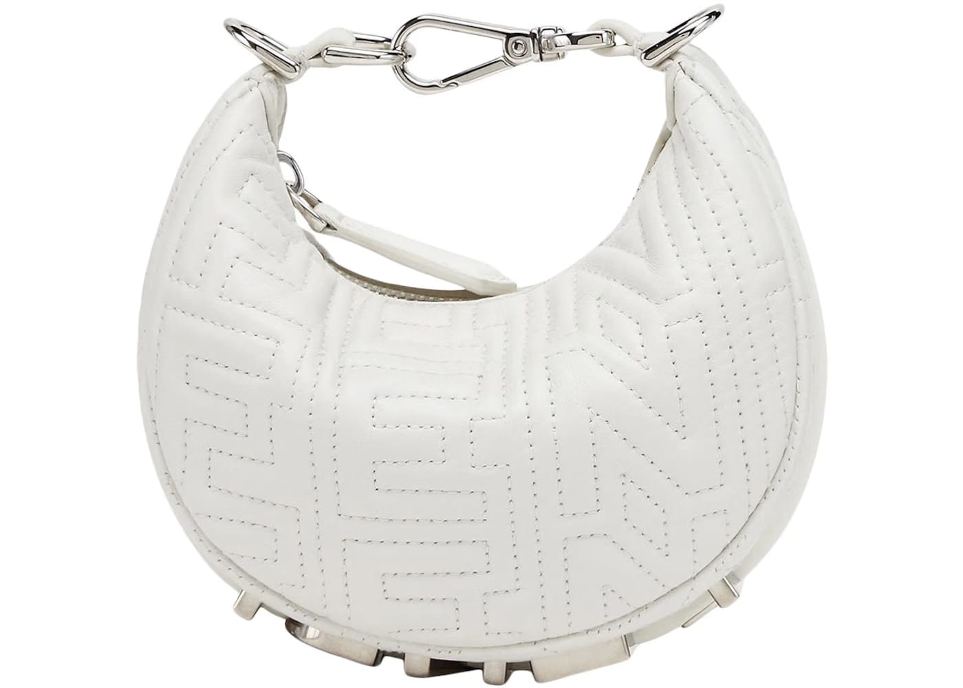 Fendi by Marc Jacobs Nano Fendigraphy White Nappa Leather Charm
