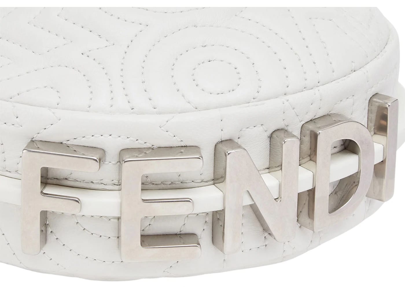 Fendi by Marc Jacobs Nano Fendigraphy White Nappa Leather Charm