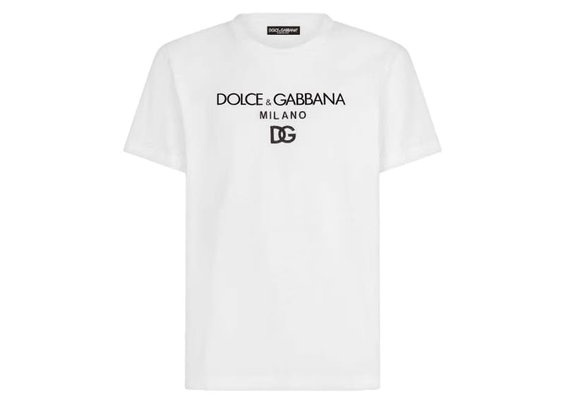 Dolce & Gabbana Cotton DG Embroidery and Patch T-Shirt White