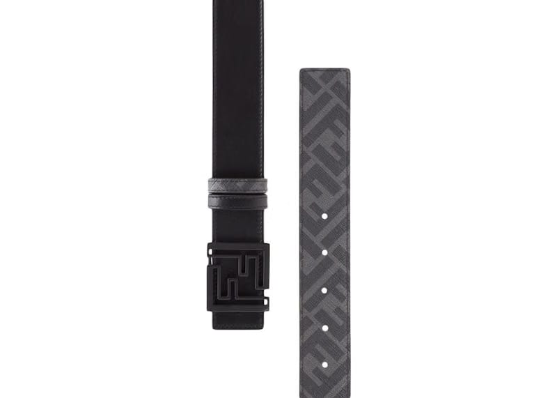 Fendi by Marc Jacobs Squared FF Belt Black Leather Reversible Belt Black