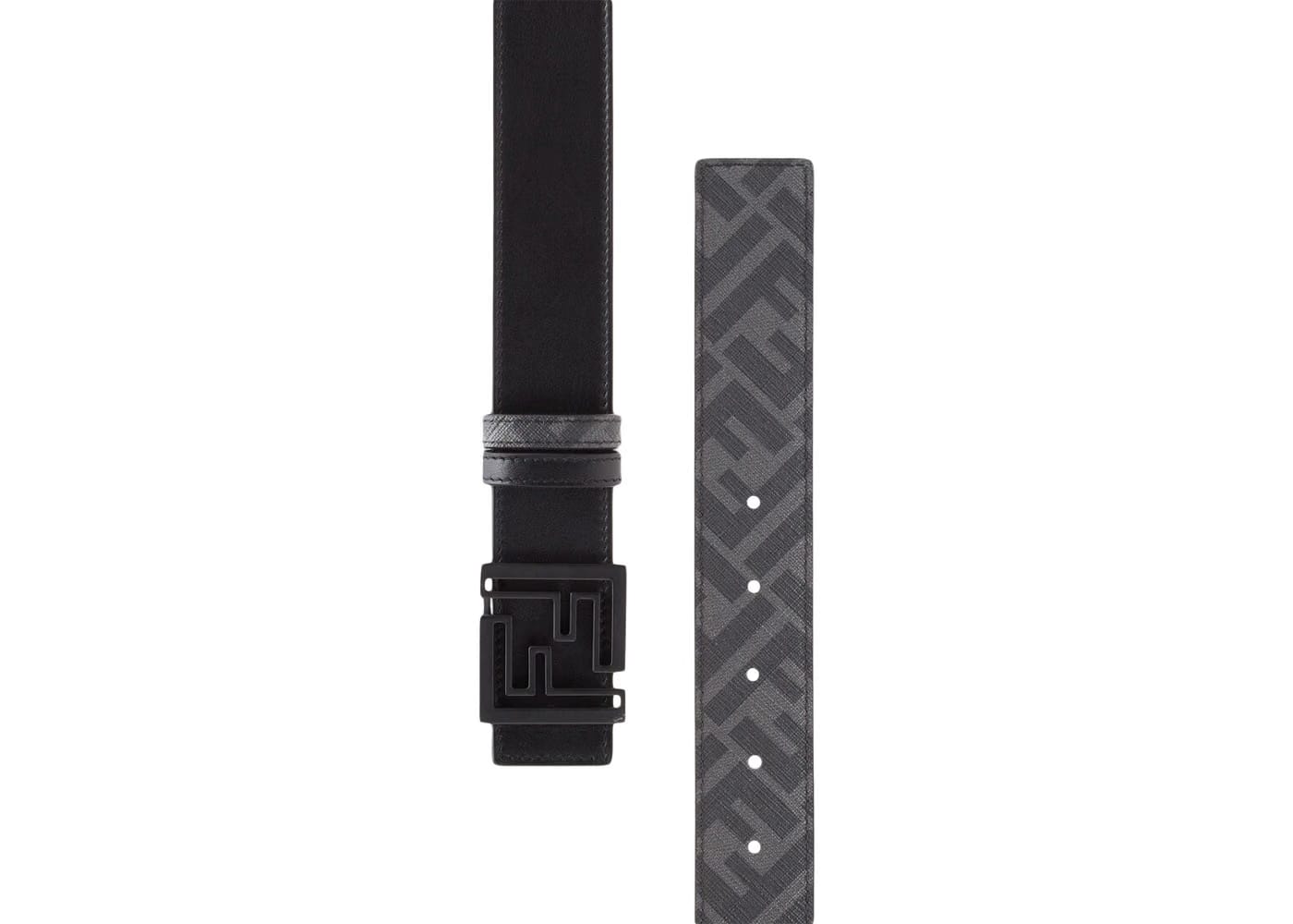 Fendi by Marc Jacobs Squared FF Belt Black Leather Reversible Belt Black