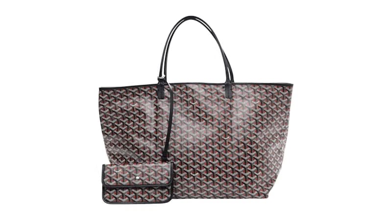 Goyard Saint Louis Claire Voie Tote Goyardine GM Red/Black