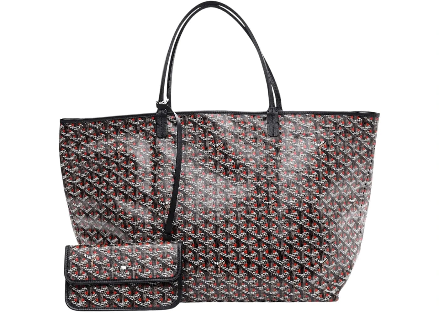 Goyard Saint Louis Claire Voie Tote Goyardine GM Red/Black