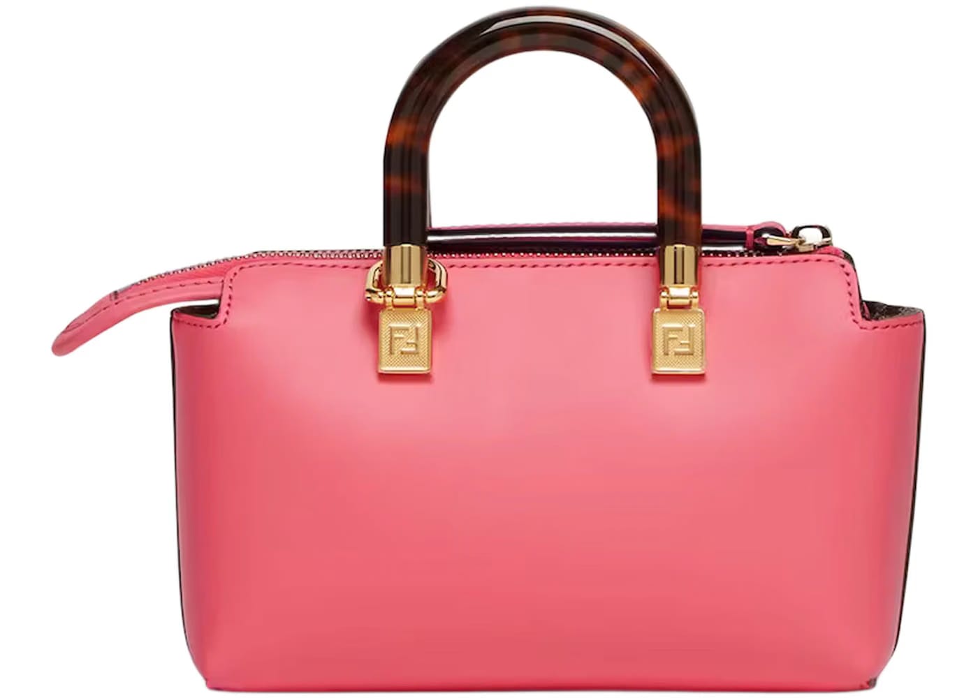 Fendi By The Way Mini Pink Leather Small Boston Bag Pink