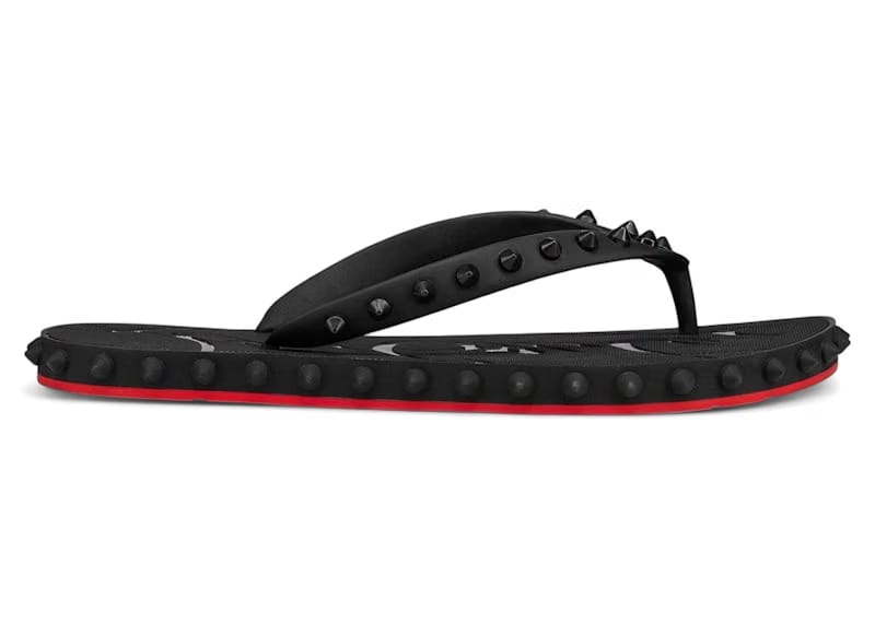 Christian Louboutin Super Loubi Flip Donna Flat Black (Women's)