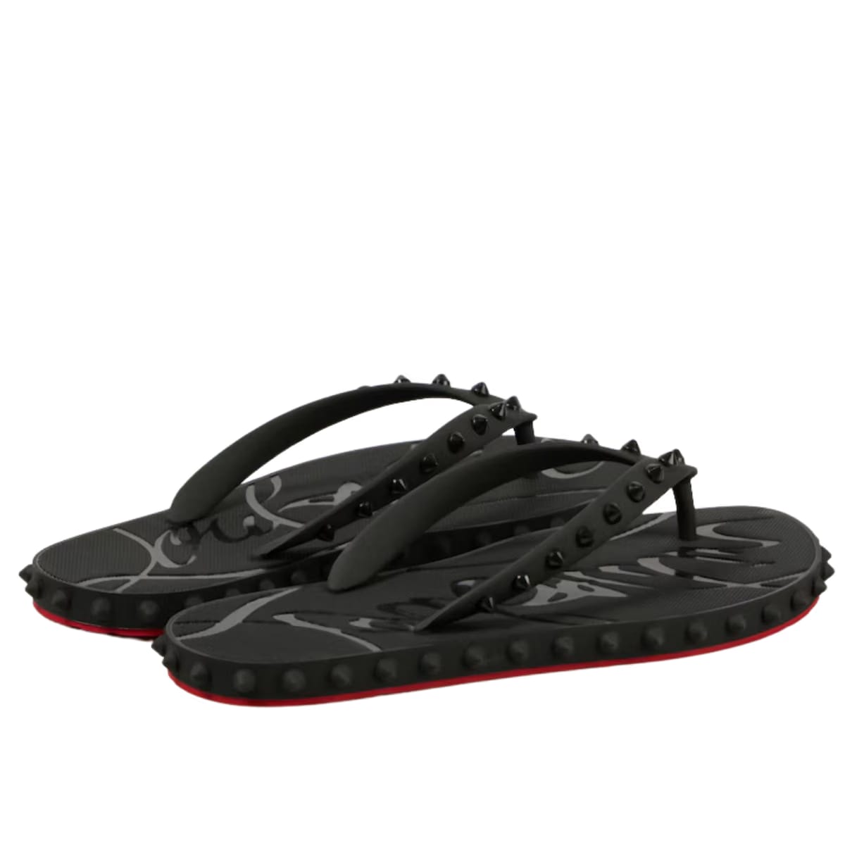 Christian Louboutin Super Loubi Flip Donna Flat Black (Women's)