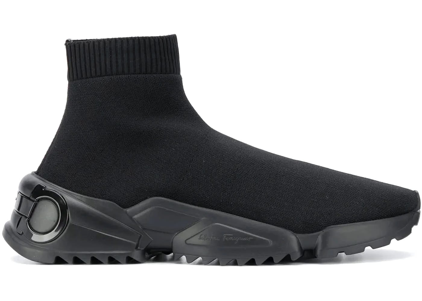 Ferragamo Stretch-Knit Sneakers Black