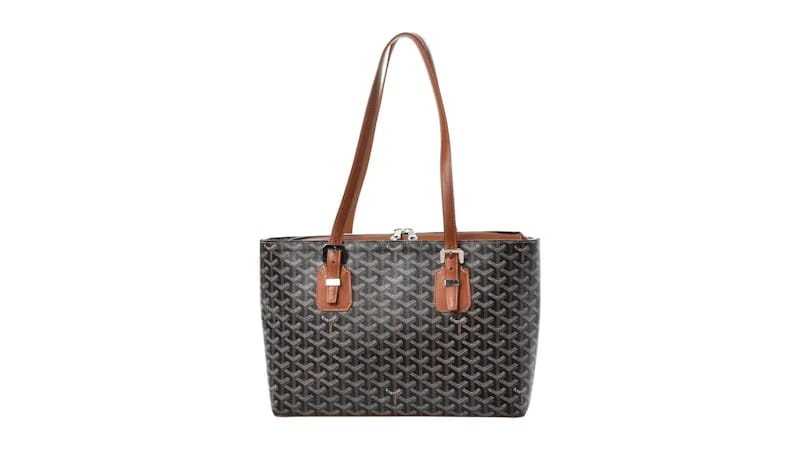 Goyard Sac Marie Galante Goyardine MM Black/Brown