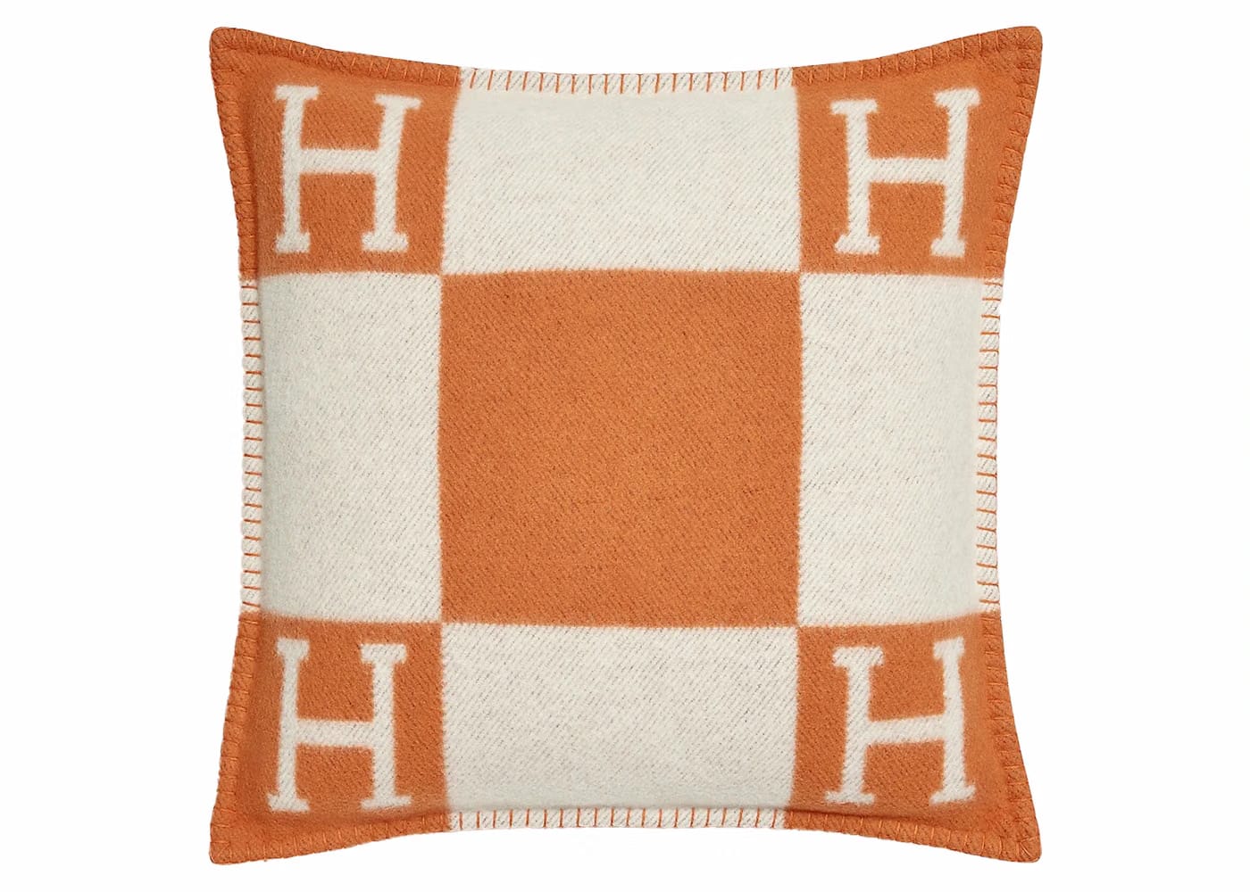 Hermes Avalon Pillow Small Model Ecru/Potiron