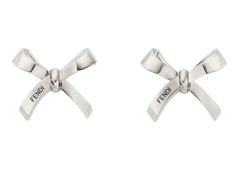 Fendi by Marc Jacobs Fendi Bow-Shaped Earrings Silver-Colored Earrings
