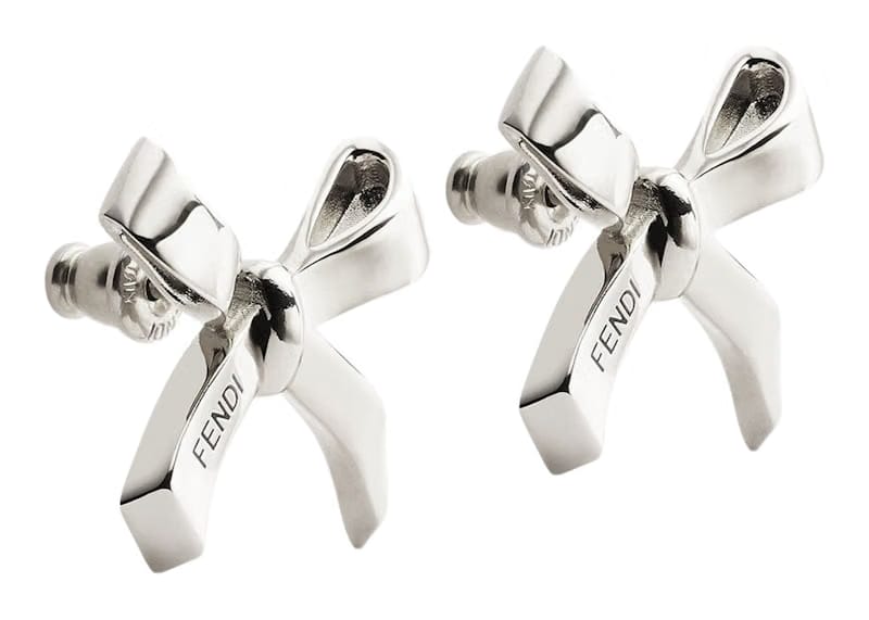 Fendi by Marc Jacobs Fendi Bow-Shaped Earrings Silver-Colored Earrings