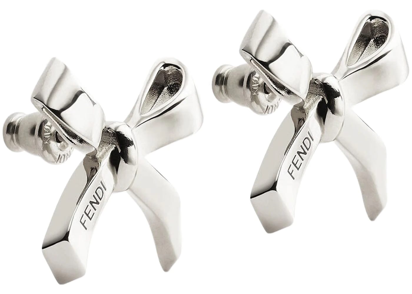 Fendi by Marc Jacobs Fendi Bow-Shaped Earrings Silver-Colored Earrings