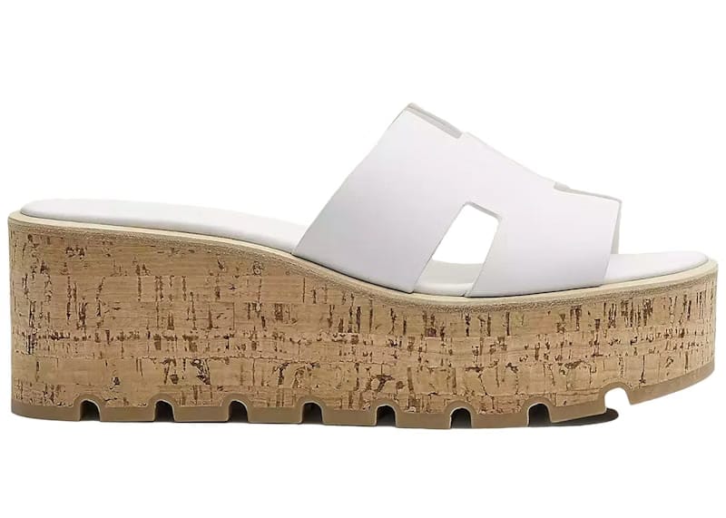 Hermes Eze 30 Sandal White