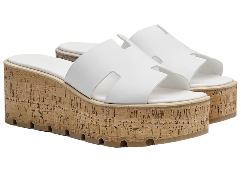 Hermes Eze 30 Sandal White