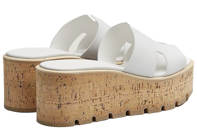 Hermes Eze 30 Sandal White