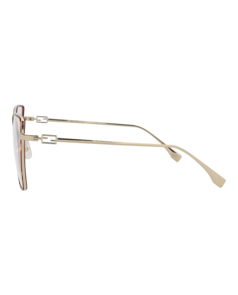 Fendi Cat Eye-Frame Metal Optical Frames Gold Gold Transparent (FE50012U-56-032)