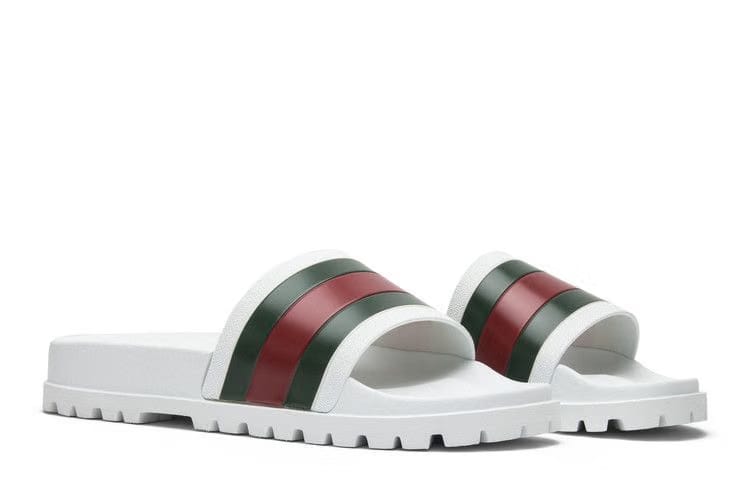 Gucci Web Slide Sandal White