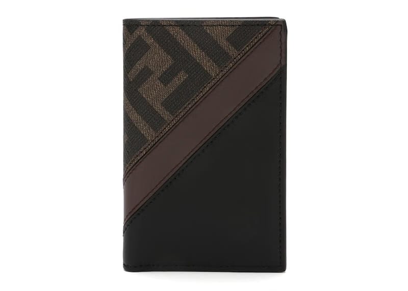 Fendi FF Vertical Card Holder Brown