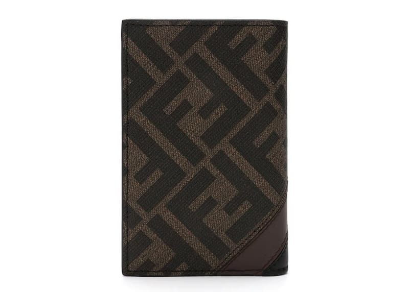 Fendi FF Vertical Card Holder Brown