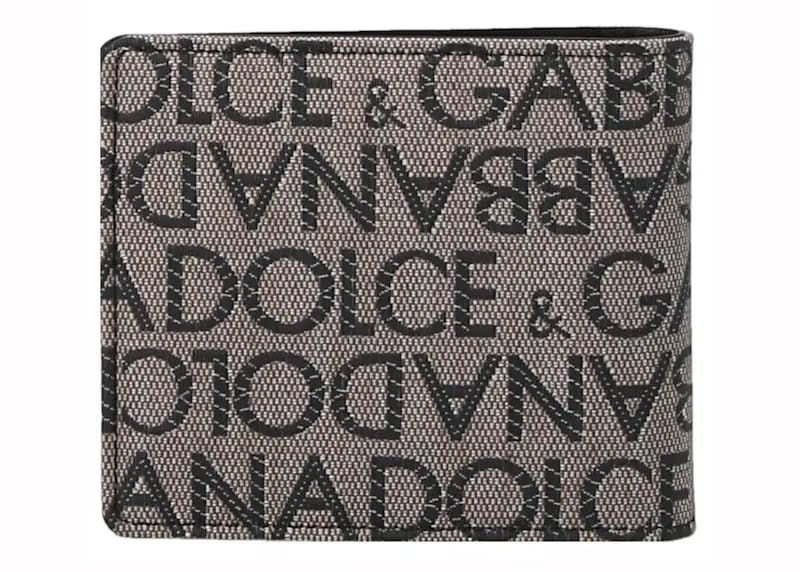 Dolce & Gabbana Logo Jacquard Wallet Beige/Black