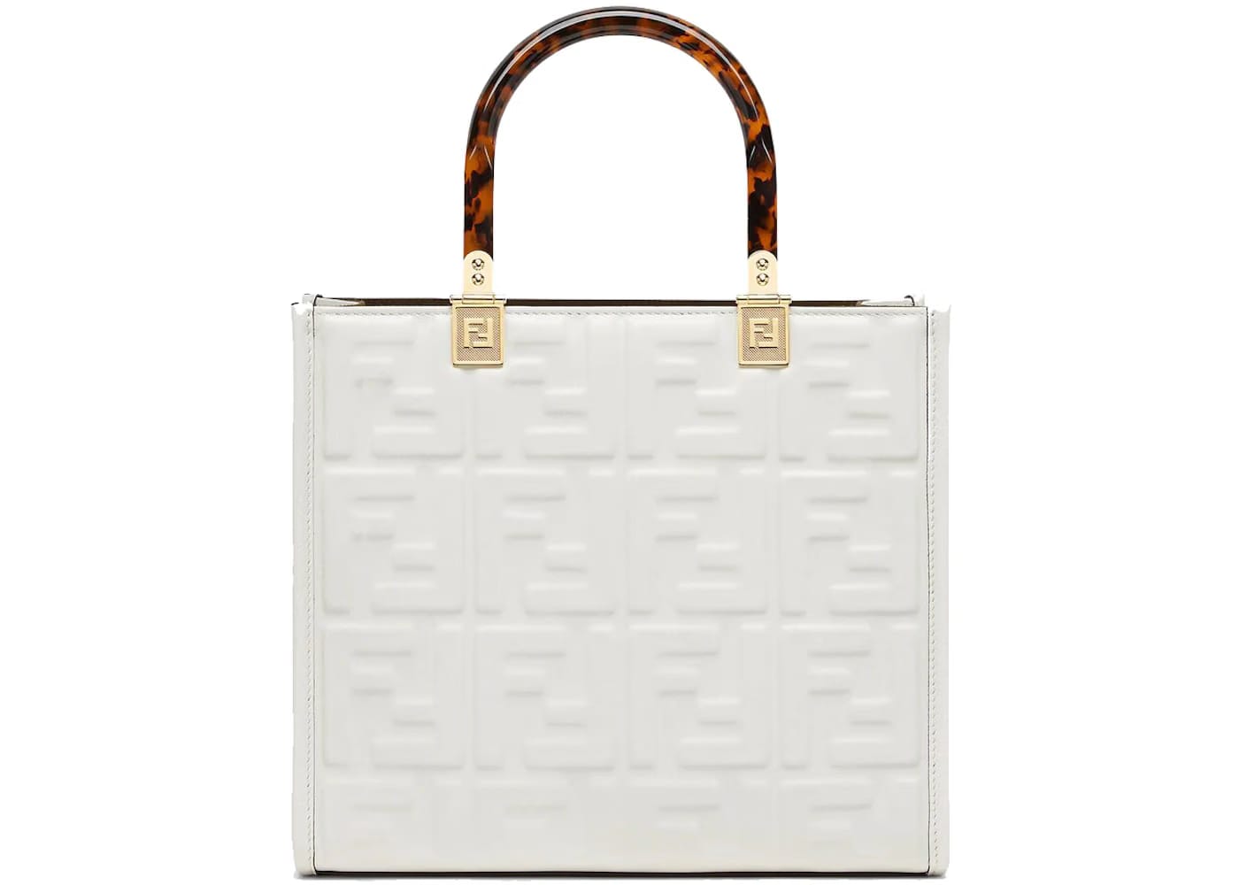 Fendi by Marc Jacobs Fendi Sunshine Small White Leather Shopper