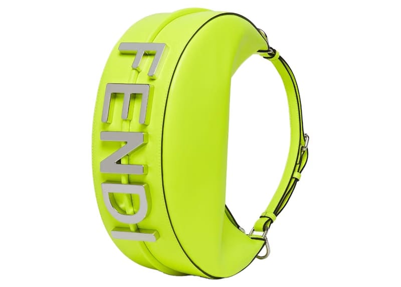 Fendi by Marc Jacobs Fendigraphy Small Neon Yellow Leather Bag