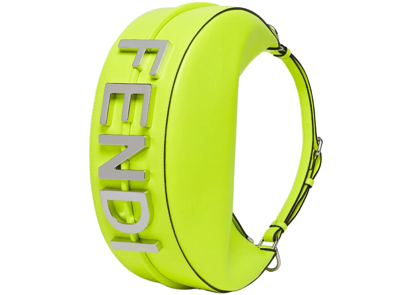 Fendi by Marc Jacobs Fendigraphy Small Neon Yellow Leather Bag