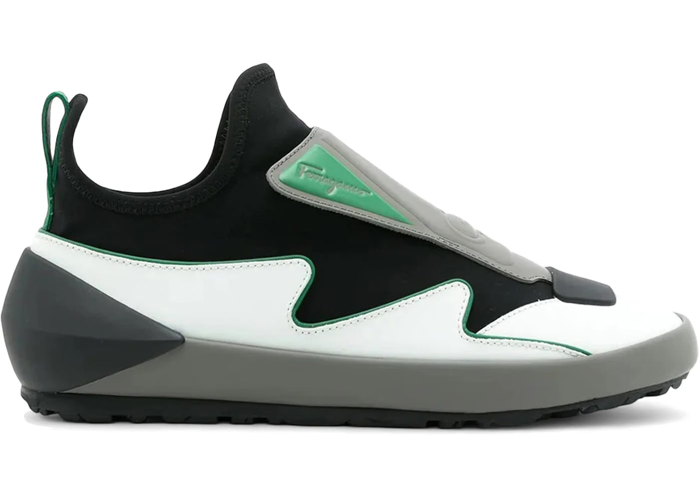 Ferragamo Colourblock Slip-On Sneakers Black Green (Women's)