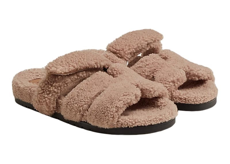 Hermes Chypre Sandal Pink Woolskin (Women's)