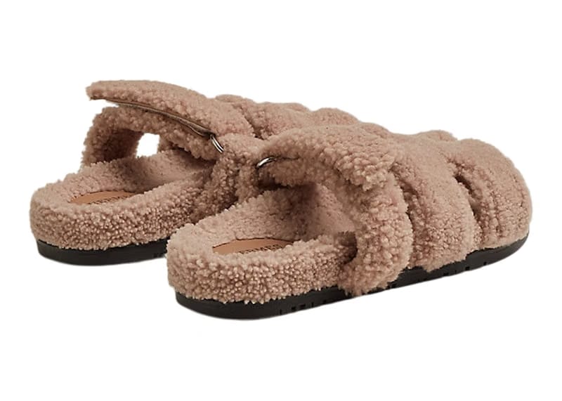 Hermes Chypre Sandal Pink Woolskin (Women's)