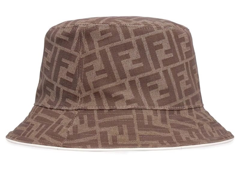 Fendi FF Motif Bucket Hat Brown/Cream