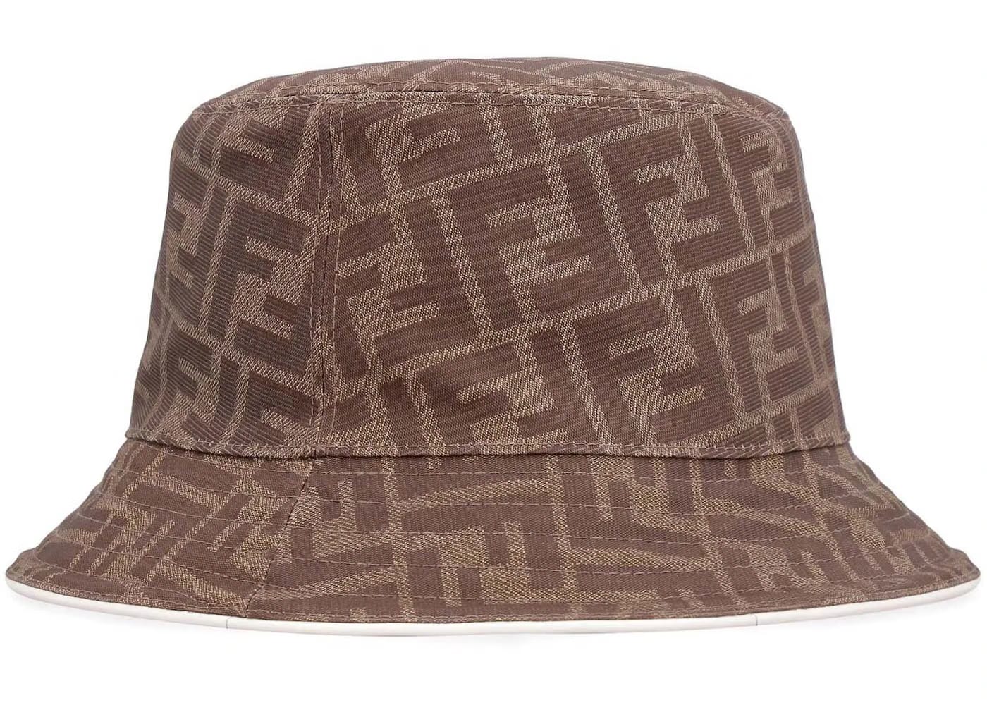 Fendi FF Motif Bucket Hat Brown/Cream