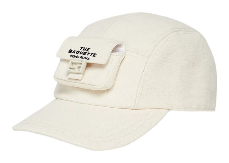 Fendi by Marc Jacobs Hat White Canvas Baseball Cap White