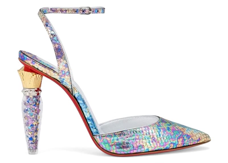 Christian Louboutin Lipgloss Jen 100 Heels Metal Snake (Women's)