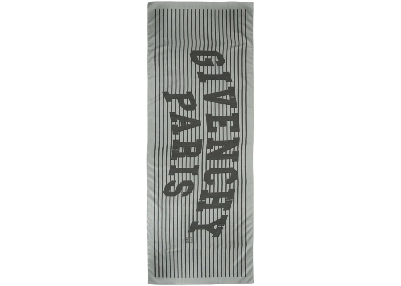 Givenchy Logo Silk Blend Scarf Black