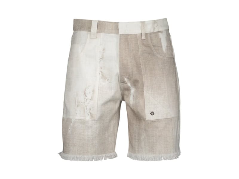 Fendi Denim Bermuda Shorts White/Beige