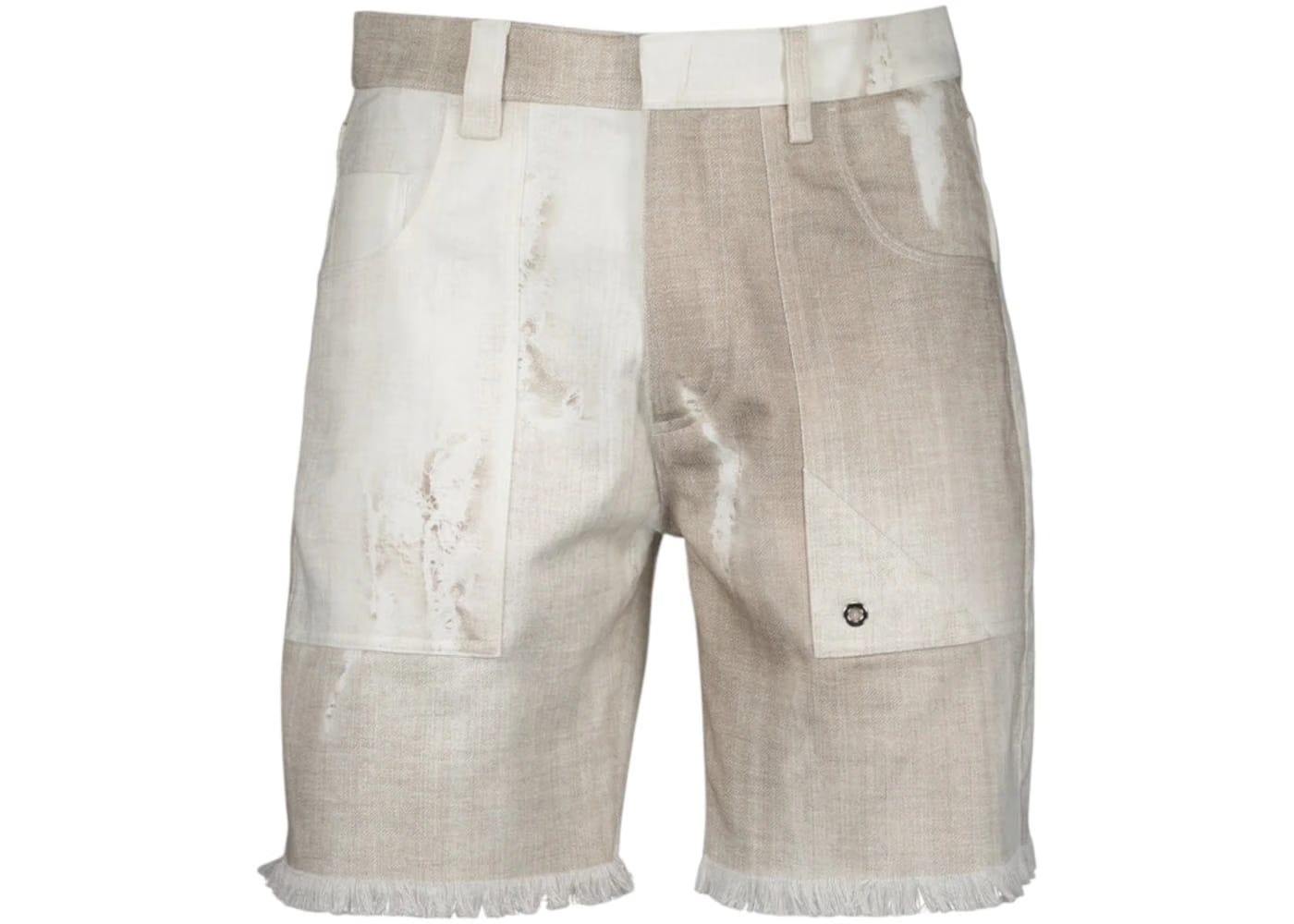 Fendi Denim Bermuda Shorts White/Beige