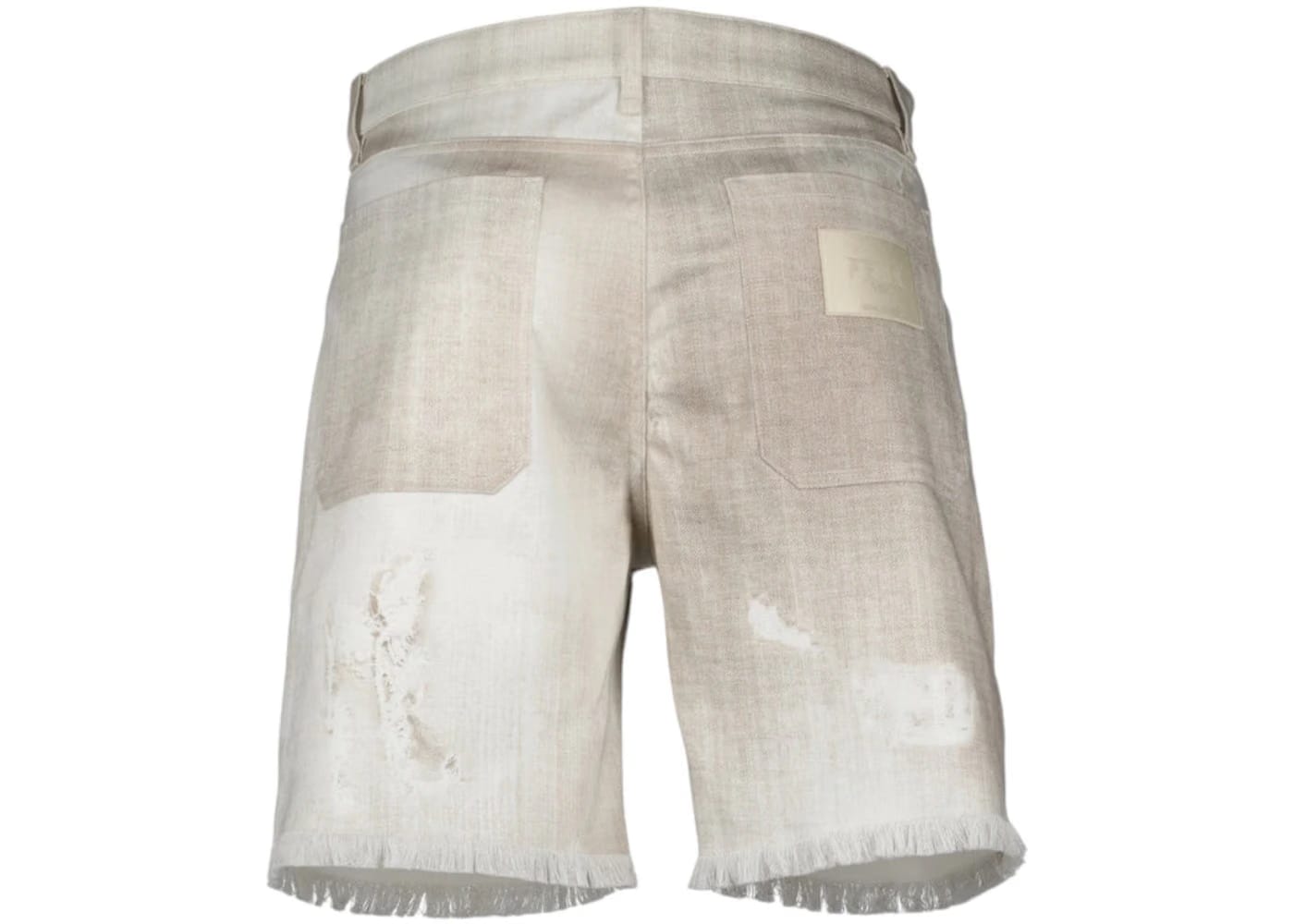 Fendi Denim Bermuda Shorts White/Beige