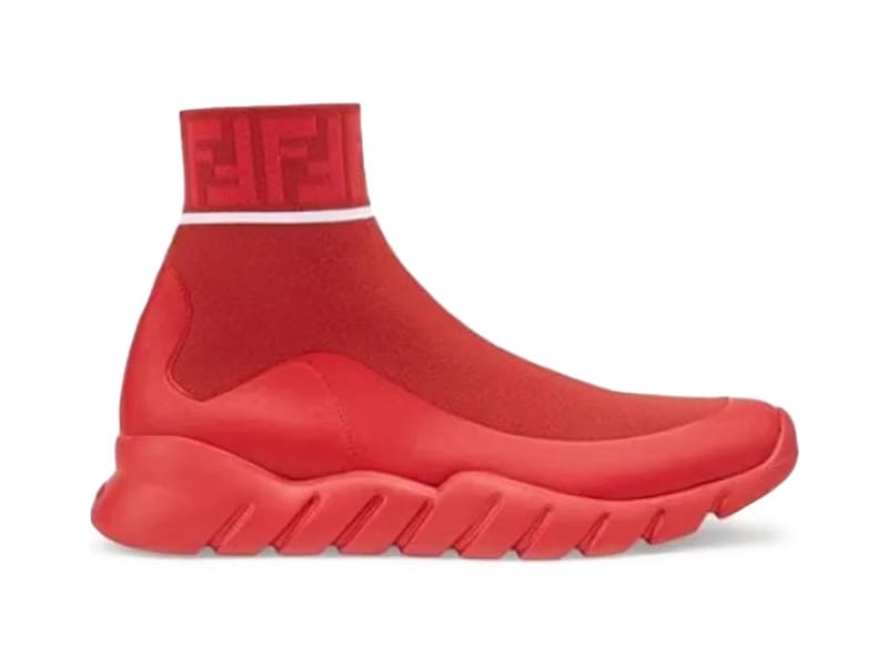 Fendi Tech Fabric High Top Red