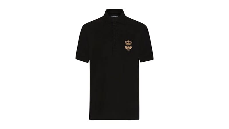 Dolce & Gabbana Embroidered Polo Black