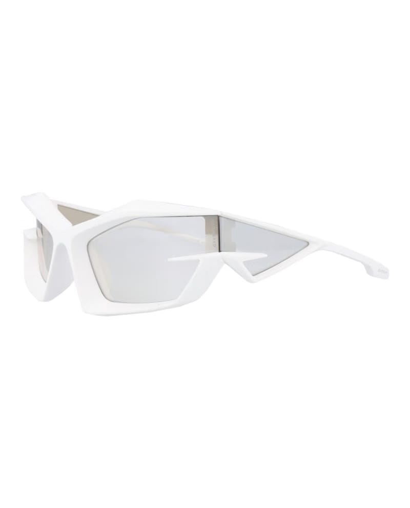 Givenchy Shield-Frame Injection Sunglasses White White Silver (GV40049U-69-21C)