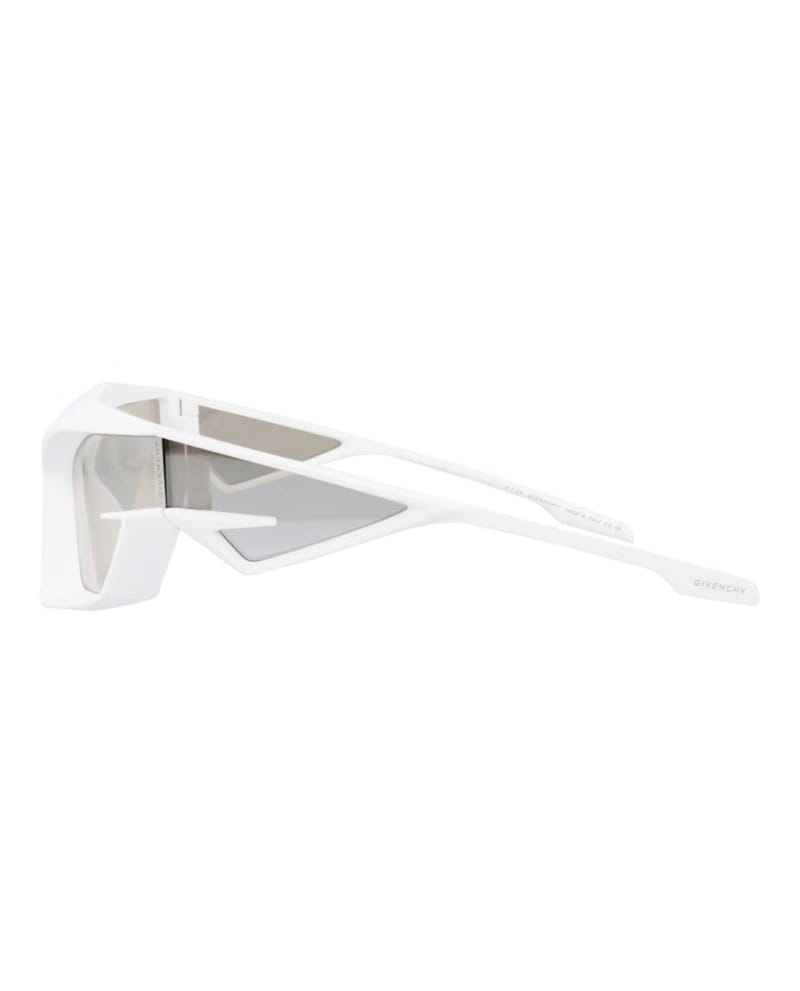 Givenchy Shield-Frame Injection Sunglasses White White Silver (GV40049U-69-21C)