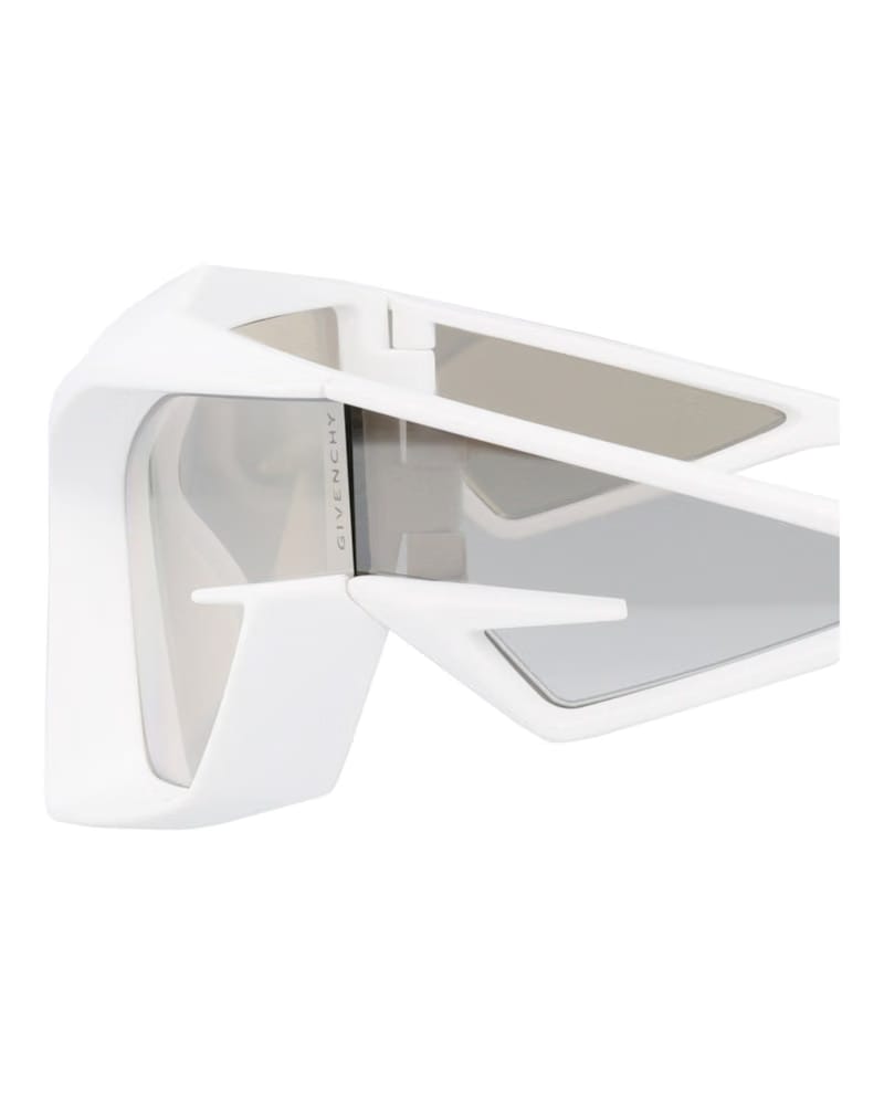 Givenchy Shield-Frame Injection Sunglasses White White Silver (GV40049U-69-21C)